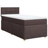 vidaXL Box spring postel s matrac&iacute; tmavě hněd&aacute; 100 x 200 cm textil
