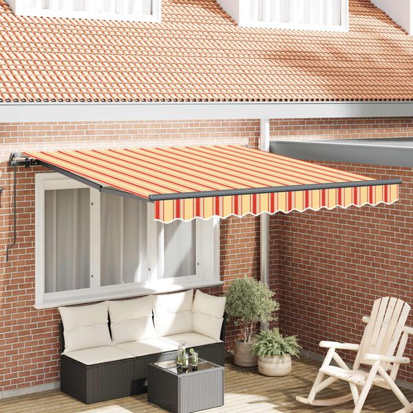 vidaXL Budsorovateln&eacute; zastře&scaron;en&iacute; Žlut&aacute; a oranžov&aacute; 350 x 250 cm