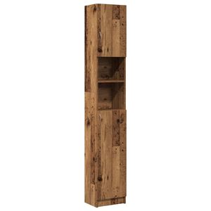 vidaXL Koupelnov&aacute; skř&iacute;ňka old wood 32 x 25,5 x 190 cm kompozitn&iacute; dřevo