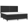 vidaXL Box spring postel s matrac&iacute; čern&aacute; 200x200 cm uměl&aacute; kůže