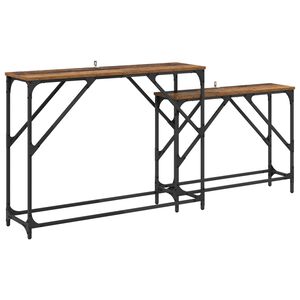 vidaXL Konzolov&yacute; stolek 2 ks Star&eacute; dřevo 100 x 28 x 75 cm