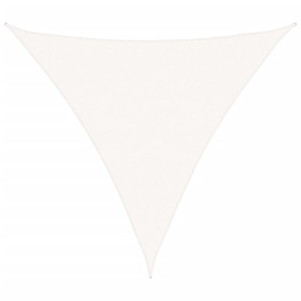 vidaXL Plachta proti slunci z HDPE troj&uacute;heln&iacute;kov&aacute; 5x5x5 m b&iacute;l&aacute;