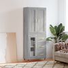 vidaXL Skř&iacute;ň highboard &scaron;ed&aacute; sonoma 69,5 x 34 x 180 cm kompozitn&iacute; dřevo