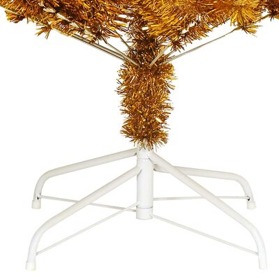 vidaXL Umělý vánoční stromek se stojanem zlatý 180 cm PET