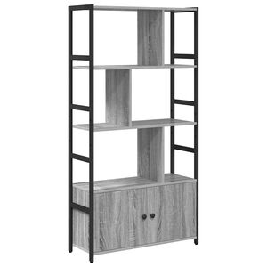 vidaXL Knihovna 80 x 30 x 155,5 cm Kompozitn&iacute; dřevo &Scaron;ed&aacute; sonoma