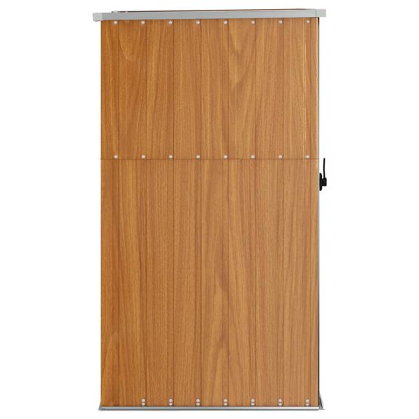 vidaXL Zahradní kůlna na nářadí hnědá 88x89x161 cm pozinkovaná ocel