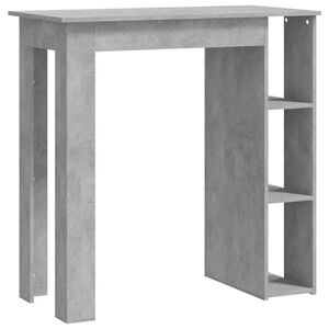 vidaXL Barov&yacute; stůl s reg&aacute;lem betonově &scaron;ed&yacute; 102x50x103,5 cm kompozit