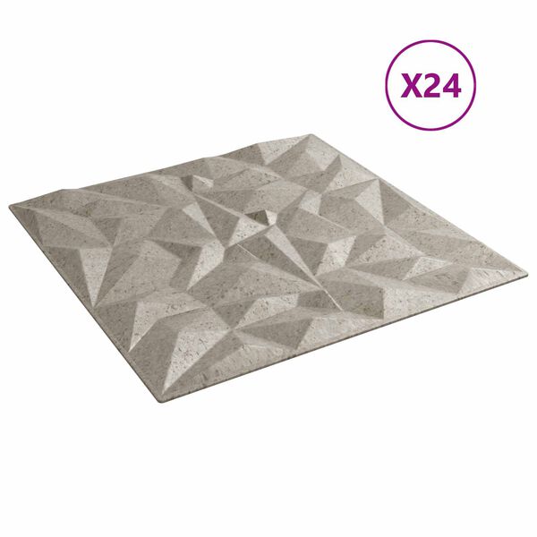 vidaXL N&aacute;stěnn&eacute; panely 24 pcs Ametystov&yacute; beton 50 x 50 cm XPS pěna