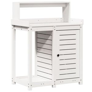 vidaXL Přesazovac&iacute; stůl s policemi b&iacute;l&yacute; 82,5x50x109,5cm masiv borovice