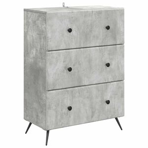 vidaXL Skř&iacute;ň se z&aacute;suvkami Betonově &scaron;ed&aacute; 66 x 34,5 x 90 cm