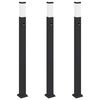 vidaXL Sloupkov&aacute; světla se senzorem 3 ks 110 cm čern&aacute; IP44