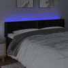 vidaXL Čelo postele s LED čern&eacute; 163 x 16 x 78/88 cm samet