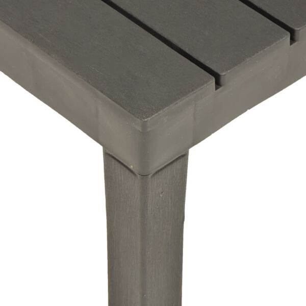 vidaXL Zahradn&iacute; stůl antracitov&yacute; 78 x 78 x 31 cm plast