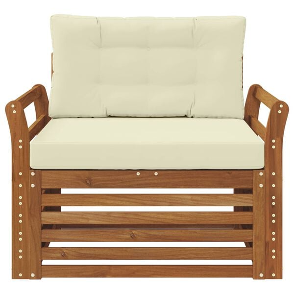 vidaXL Venkovn&iacute; pohovkov&aacute; souprava Masivn&iacute; ak&aacute;ciov&eacute; dřevo a polyester