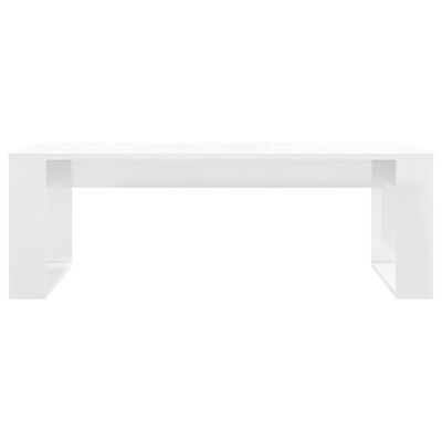 vidaXL Konferenční stolek lesklý bílý 102x50x35 cm kompozitní dřevo