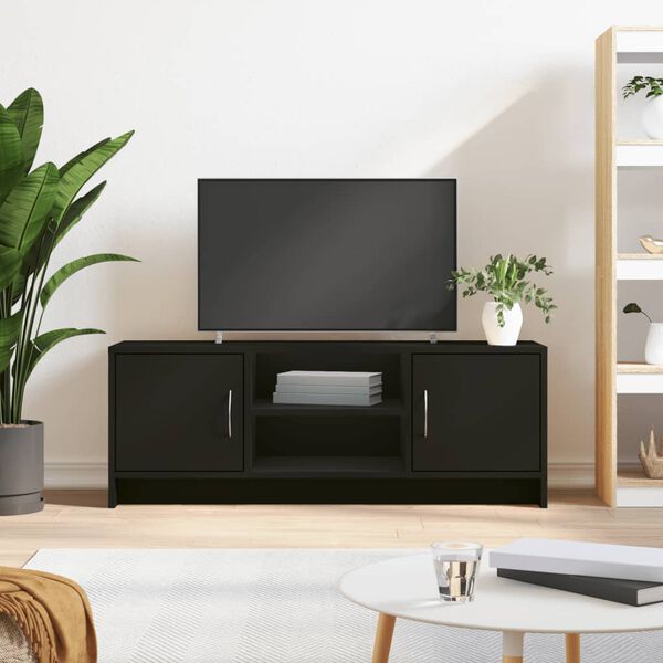 vidaXL TV skř&iacute;ňka čern&aacute; 102x30x37,5 cm kompozitn&iacute; dřevo