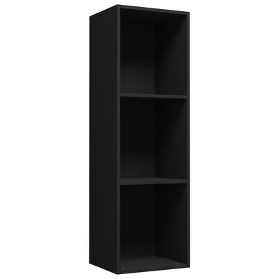 vidaXL Knihovna / TV skříňka černá 36 x 30 x 114 cm dřevotříska