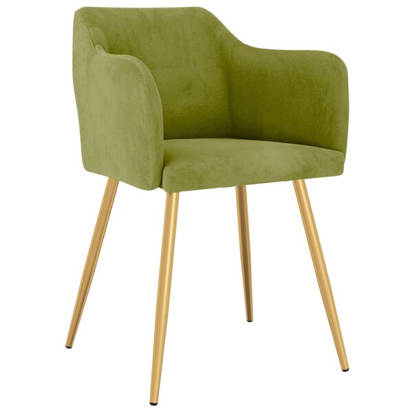 vidaXL J&iacute;deln&iacute; židle 6 ks světle zelen&eacute; samet