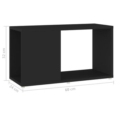 vidaXL TV skříňka černá 60 x 24 x 32 cm dřevotříska