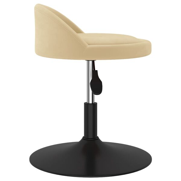 vidaXL Otočn&eacute; j&iacute;deln&iacute; židle 4 ks kr&eacute;mov&eacute; samet