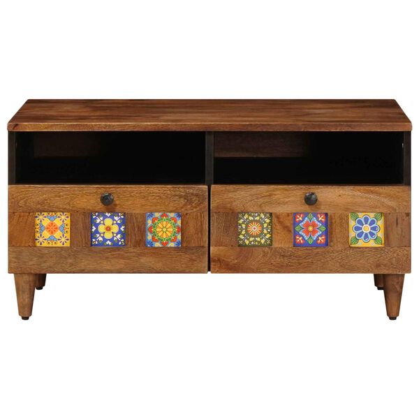 vidaXL Televizn&iacute; skř&iacute;ň se z&aacute;suvkou Vla&scaron;sk&yacute; ořech 70 x 33 x 46 cm