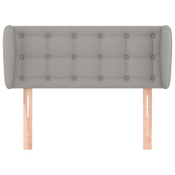 vidaXL Čelo postele typu u&scaron;&aacute;k světle &scaron;ed&eacute; 93x23x78/88 cm textil