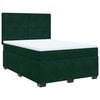 vidaXL Box spring postel s matrac&iacute; tmavě zelen&aacute; 140x200 cm samet