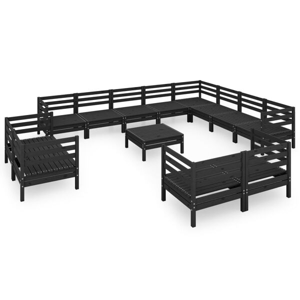 vidaXL 13d&iacute;ln&aacute; zahradn&iacute; sedac&iacute; souprava masivn&iacute; borovice čern&aacute;