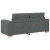 vidaXL Loveseat Sofa Tmavě &scaron;ed&aacute; 180x77x82 cm textil
