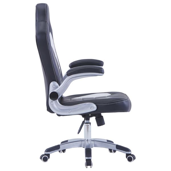 vidaXL Hern&iacute; židle čern&aacute; uměl&aacute; kůže