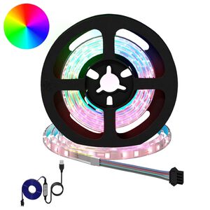 vidaXL LED p&aacute;s 2 ks Čern&aacute; a průhledn&aacute; Měď a plast