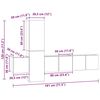 vidaXL Sestava TV skř&iacute;něk N&aacute;stěnn&yacute; 5 pcs dub artisan 181 x 30 x 120 cm