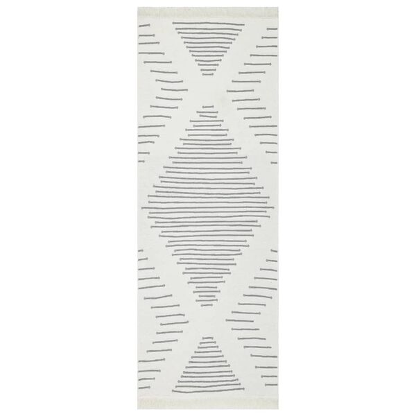 vidaXL Koberec tmavě &scaron;ed&yacute; 100 x 300 cm bavlna