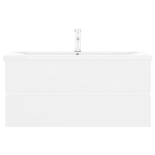 vidaXL Skř&iacute;ňka se z&aacute;pustn&yacute;m umyvadlem b&iacute;l&aacute; kompozitn&iacute; dřevo