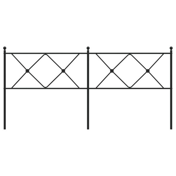 vidaXL Kovov&eacute; n&aacute;hradn&iacute; čelo postele čern&eacute; 180 cm