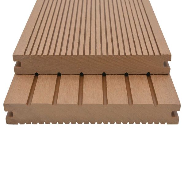 vidaXL Podlahov&aacute; deska 4 pcs Teak Dřevoplast