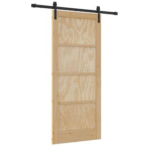 vidaXL Posuvn&eacute; dveře Př&iacute;rodn&iacute; 86 x 198,5 cm Masivn&iacute; borovicov&eacute; dřevo