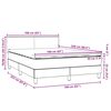 vidaXL Box spring postel s matrac&iacute; a LED tmavě zelen&aacute; 160x220 cm samet