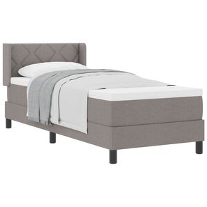 vidaXL Postel s boxspringem s matrac&iacute; Taupe 200 x 80 cm Polyester