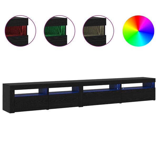 vidaXL Sestava TV skř&iacute;něk 3 pcs Čern&yacute; dub 270 x 35 x 40 cm