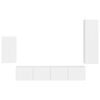 vidaXL Sestava TV skř&iacute;něk 4 pcs Vysoce leskl&aacute; b&iacute;l&aacute; kompozitn&iacute; dřevo