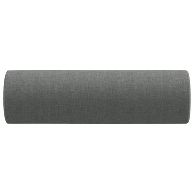 vidaXL Dekorační polštáře 2 ks tmavě šedé Ø 15 x 50 cm textil