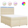 vidaXL Box spring postel s matrac&iacute; kr&eacute;mov&aacute; 140x200 cm textil
