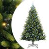 vidaXL Uměl&yacute; skl&aacute;dac&iacute; v&aacute;nočn&iacute; stromeček 300 LED Zelen&aacute; 210 cm PVC a PE