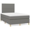 vidaXL Box spring postel s matrac&iacute; tmavě &scaron;ed&aacute; 120x200 cm textil