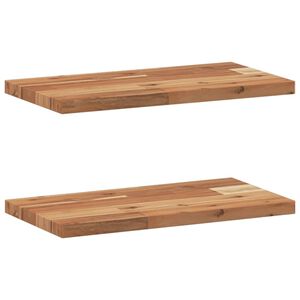 vidaXL Plovouc&iacute; police 2 ks 60 x 20 x 2 cm olejovan&eacute; ak&aacute;ciov&eacute; dřevo
