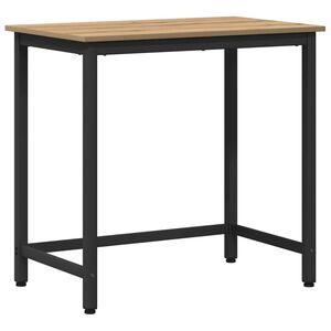 vidaXL stůl Artisanov&yacute; dub Inžen&yacute;rsk&eacute; dřevo a ocel 100 x 50 x 76,5 cm