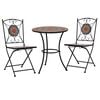 vidaXL 3d&iacute;ln&yacute; mozaikov&yacute; bistro set keramick&yacute; oranžovo-&scaron;ed&yacute;