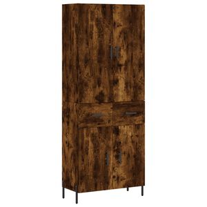 vidaXL Skř&iacute;ň highboard kouřov&yacute; dub 69,5 x 34 x 180 cm kompozitn&iacute; dřevo