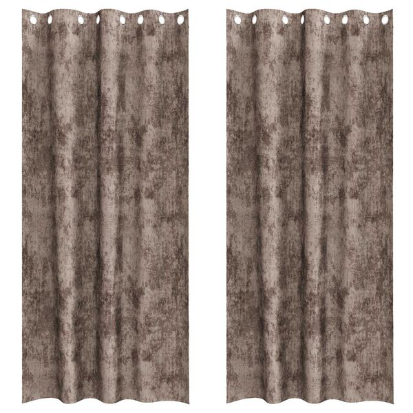 vidaXL Sametov&eacute; z&aacute;věsy 2 pcs Cappuccino 245 x 140 cm samet